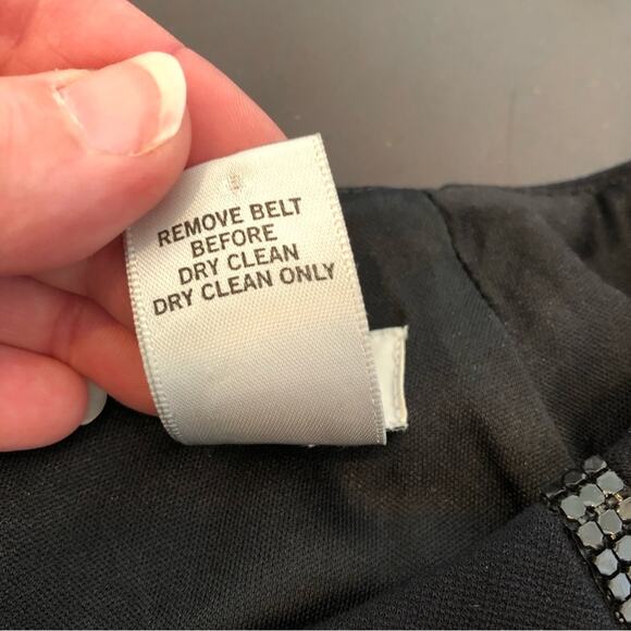 Cache black geometric trim striped sheath dress size 4 - Picture 10 of 16